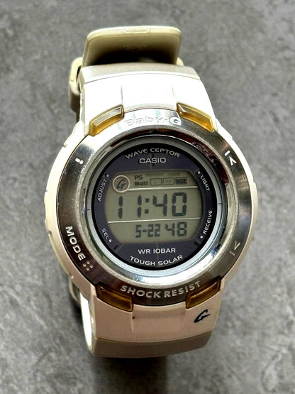 Casio Baby-G Wave Ceptor BGT-2600J solar digital watch with black strap and digital display
