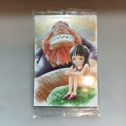 Unopened One Piece Robin Sauro Wafer Card with Oharas recollection design in original packaging