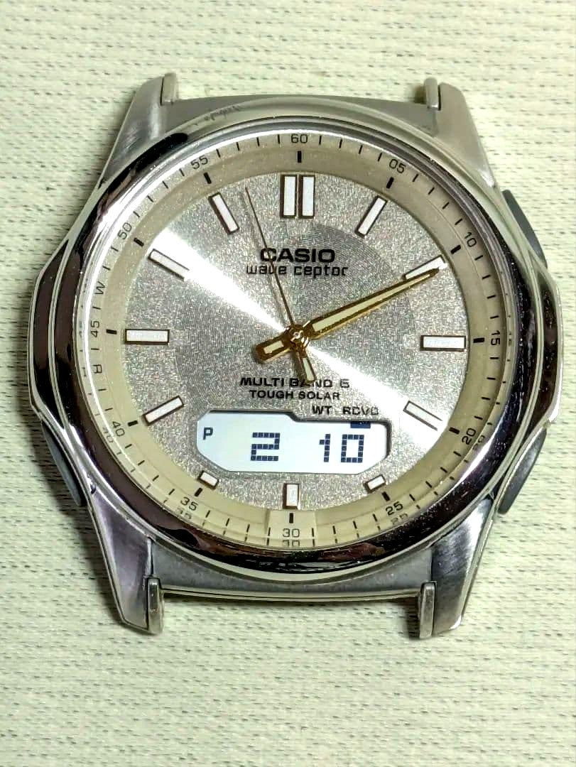 Casio Wave Ceptor Multi-Band 6 WVA-M630D-94F used watch with stainless steel band and solar charging