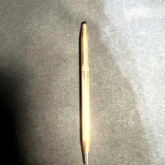 Cross V2014KT Polled Gold Model 386 used pen main body without ink refill