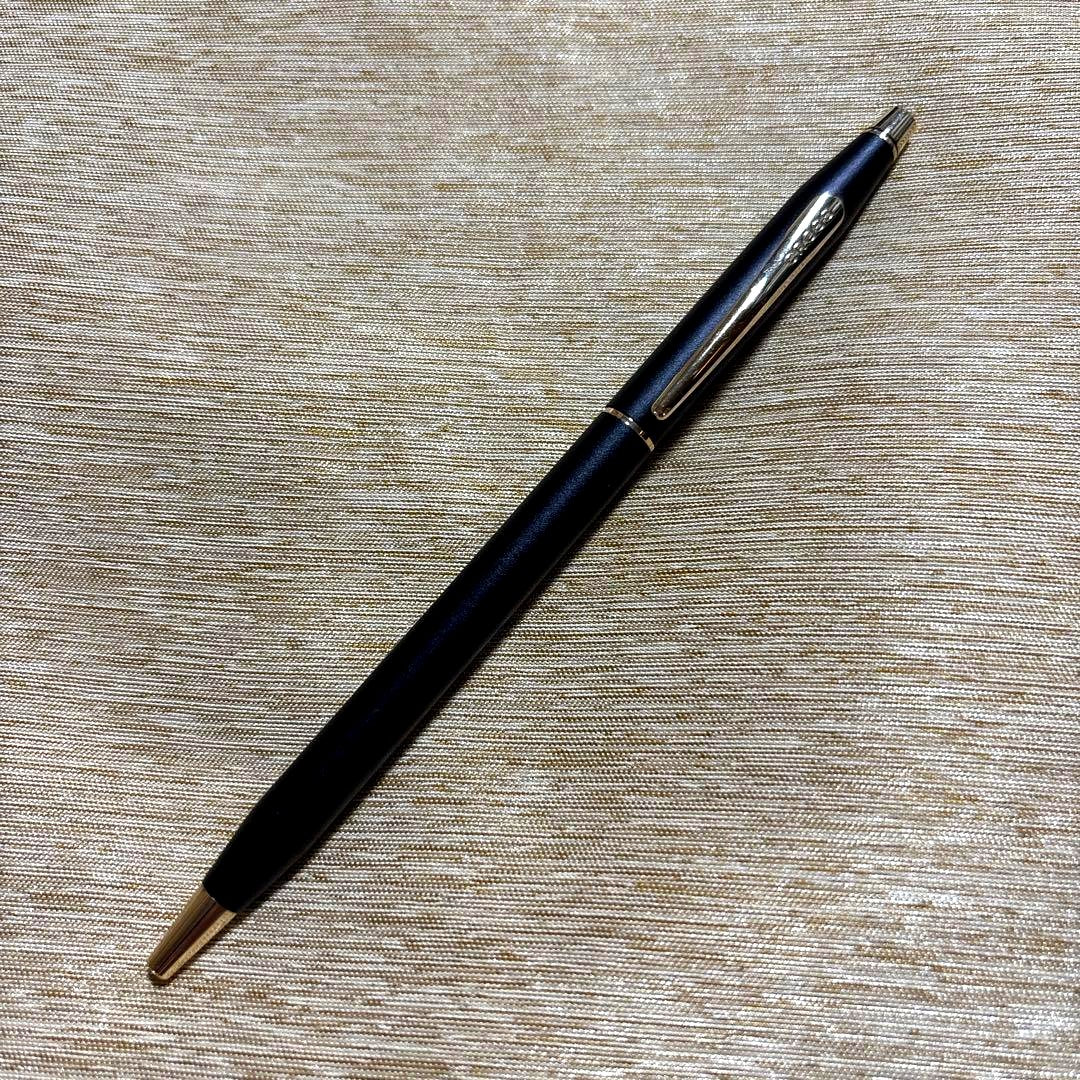 Cross Classic Black Metal Ballpoint Pen in black metal finish with metal clip, body only