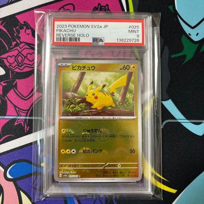 Panasonic PSA9 graded Pikachu Monster Ball Mirror model 025/165C 151 Japan import in protective sleeve