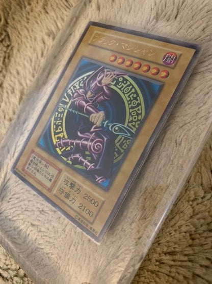 Yugioh Black Magician Ultra Rare card No.336 from early Japanese set, used condition