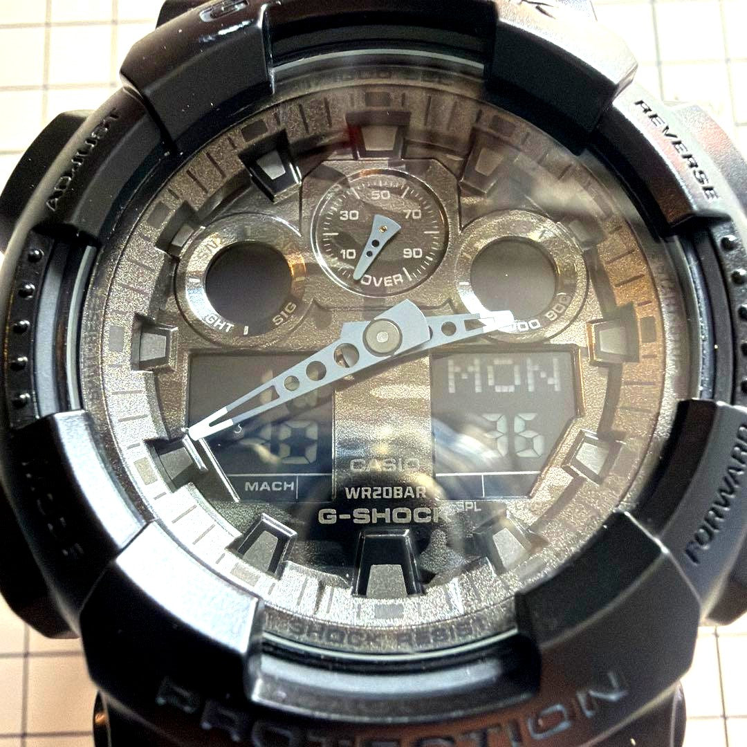 Casio G-Shock GA-100CF-1AJF camouflage design wristwatch Japan import, used like new