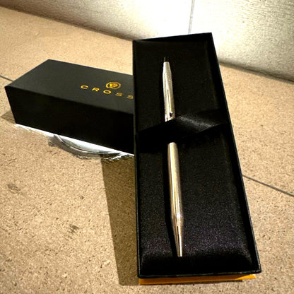 Cross Century Chrome fountain pen with box and instructions by American luxury stationery maker