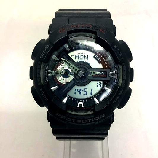 Casio G-Shock GA-110-1JAF black digital analog watch with 200m water resistance and shock resistant design