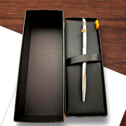Cross Style Metal Ballpoint Pen with Case — Japan Import
