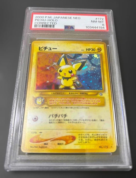 Pokemon PSA8 Old Back Pikachu Electric Card collector's item with certification from Japan import