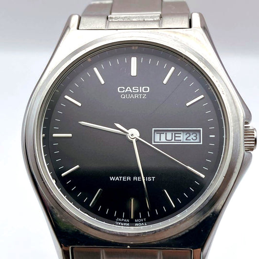 Casio MTP-1240DJ men's quartz watch with replaced battery and minor wear on case and band