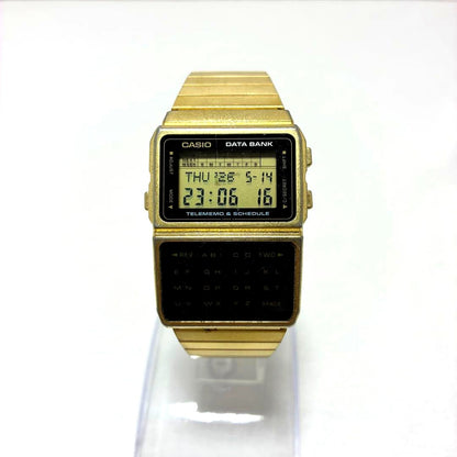 Casio Data Bank DBC-610 Gold With Genuine Belt Model 676 — Japan Import