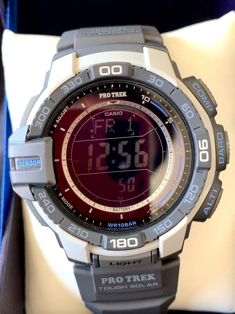 Casio Protrek PRG-270-7JF triple sensor outdoor watch with tough solar power and digital display