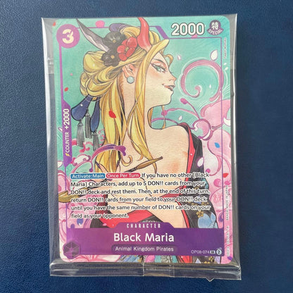 Black Maria One Piece promo card sealed unopened in protective sleeve 2.5 x 3.5 inches