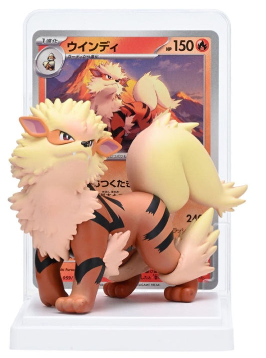 Windy Pokemon Card Game Illustration Collectible Figurine with unopened bag and folded outer box