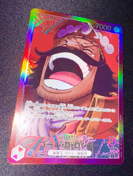 One Piece Roger Leader Parallel single collectible card from Japan, featuring Roger artwork
