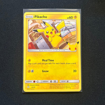 Pokémon McDonald's Pikachu 25th Anniversary promotional card region-free English shown in main photo