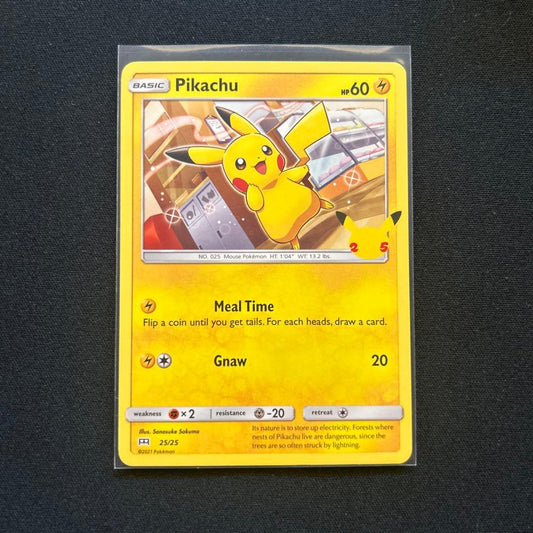 Pokémon McDonald's Pikachu 25th Anniversary promotional card region-free English shown in main photo