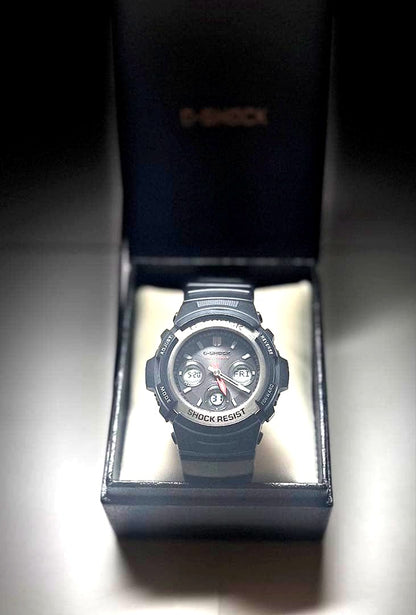 Casio G-Shock AWG-M100 5230 black radio solar watch with original box
