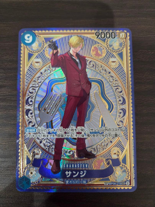 Sealed One Piece Monkey D. Luffy OP06-119 SEC SP card from OP-11 Shinsei no Ken booster pack Japanese import