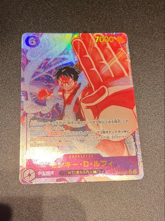 One Piece Monkey D. Luffy SEC Parallel EB02-061 trading card Japan import in protective sleeve