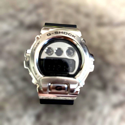 Casio G-Shock GM-6900U-1JF Digital Watch with Metal Bezel Black and Silver — Japan Import