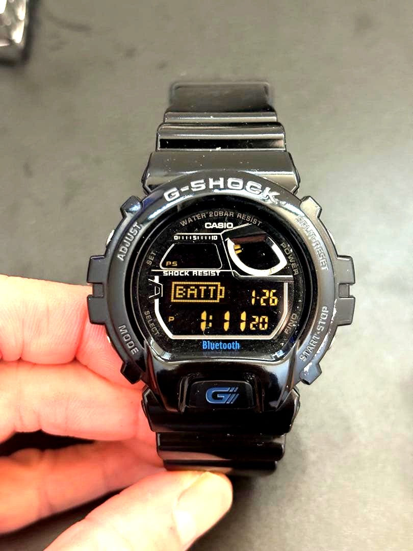 Casio G-Shock GB-6900AA black digital watch with Bluetooth, used excellent condition