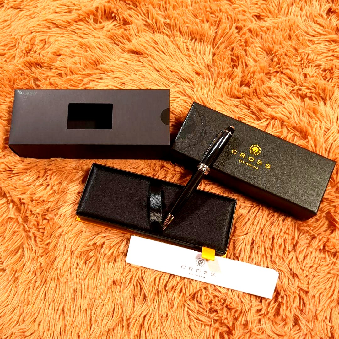 Cross Black Ballpoint Pen NAT0452-7 with Original Box — Japan Import