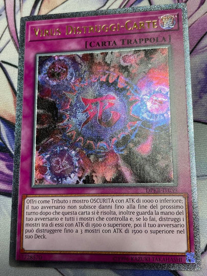 Yugioh Italian EU Edition Death Deck Destruction Virus Relief trading card with detailed artwork