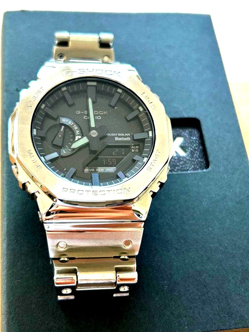 Casio G-Shock GM-B2100SD-1AJF full metal solar watch with stainless steel case and band