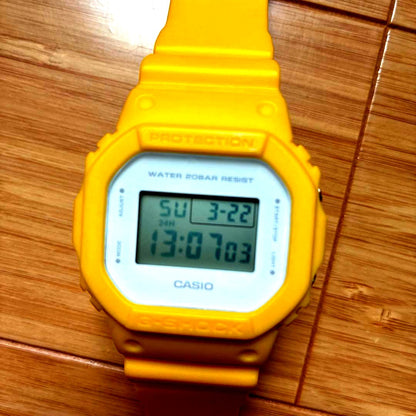 Casio G-Shock Digital Watch - Yellow Shock Resistant Water Resist with Band — Japan Import