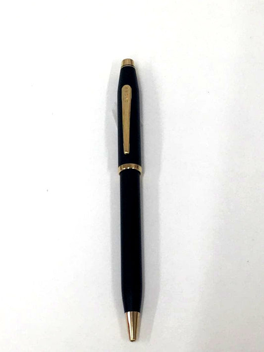 Cross Ballpoint Pen Model TO.1187 black plastic body with gold plated metal accents