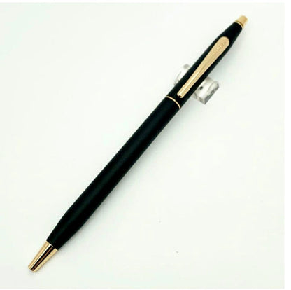 Cross Classic Century Ballpoint Pen Black with Gold Clip Japan Import