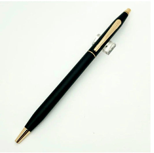 Cross Classic Century Ballpoint Pen Black with Gold Clip Japan Import