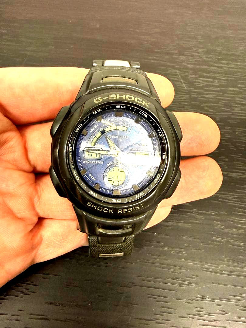 Casio G-Shock GW-M530C black radio wave solar watch with durable design and digital display