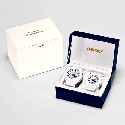 Casio G-SHOCK LOV-25A-7AJR 2025 Lover's Collection shock resistant watch with white band and digital display