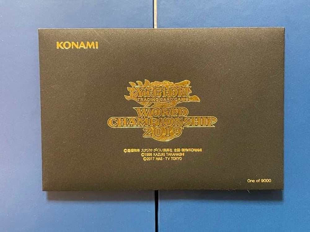 Unopened Yugioh Red-Eyes Black Dragon card from World Championship 2019 Japanese edition