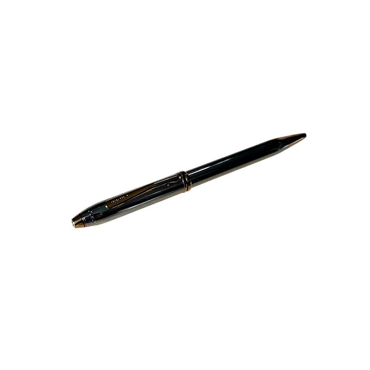 Cross 502BP ballpoint pen in silver and black with dedicated case shown