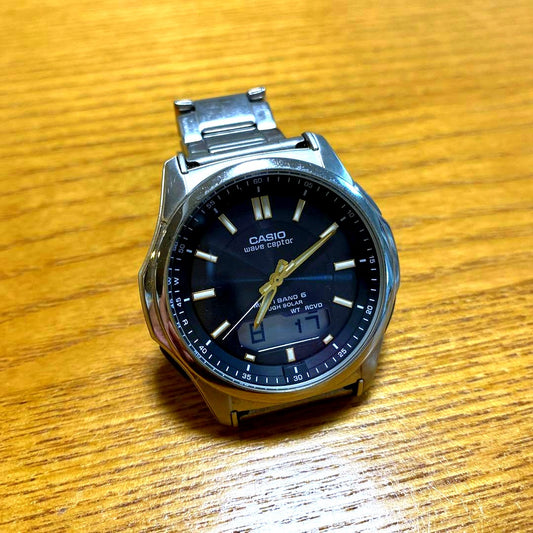 Casio WVA-M630 model watch showing the dial and band in used excellent condition