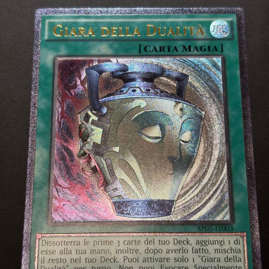 Yugioh Greedy Vase Relic trading card from Italy with EU Italian language and region