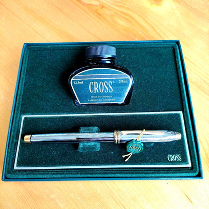 Cross Townsend Fountain Pen & Ink Gift Set with Gold Accents