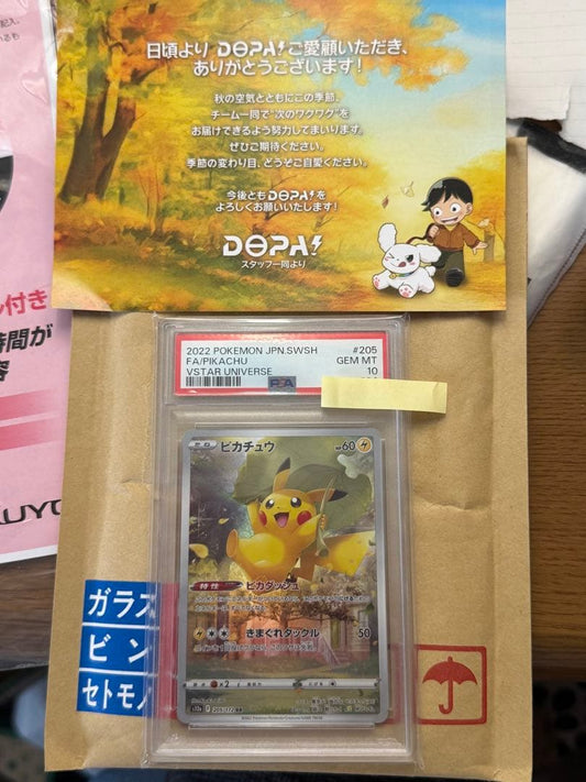 PSA 10 graded Pikachu AR VSTAR Universe Pokémon collectible card from Japan