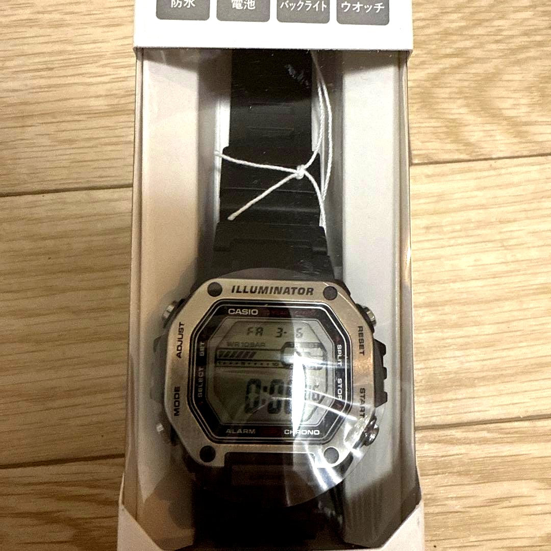 Casio Collection Multi-Function Digital Watch MWD-110H-1AJF in black with metal face