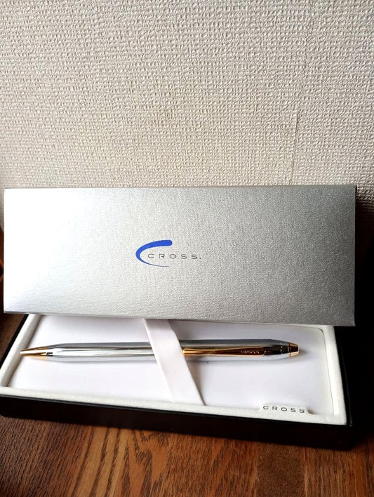 Used Cross Ballpoint Pen Model Alpha with black ink and engraved name in alphabet letters