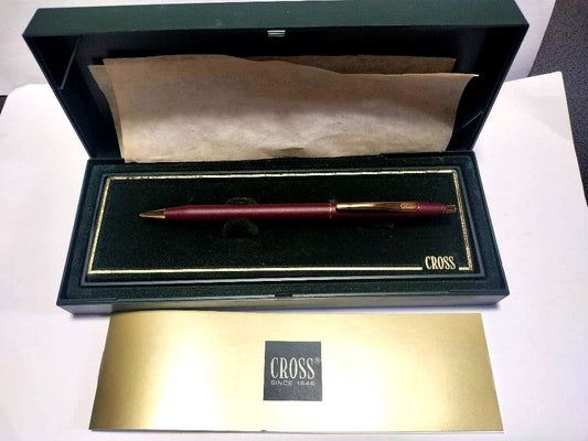 CROSS Classic Century 0.5mm mechanical pencil in burgundy with gold metal fittings including box and instructions