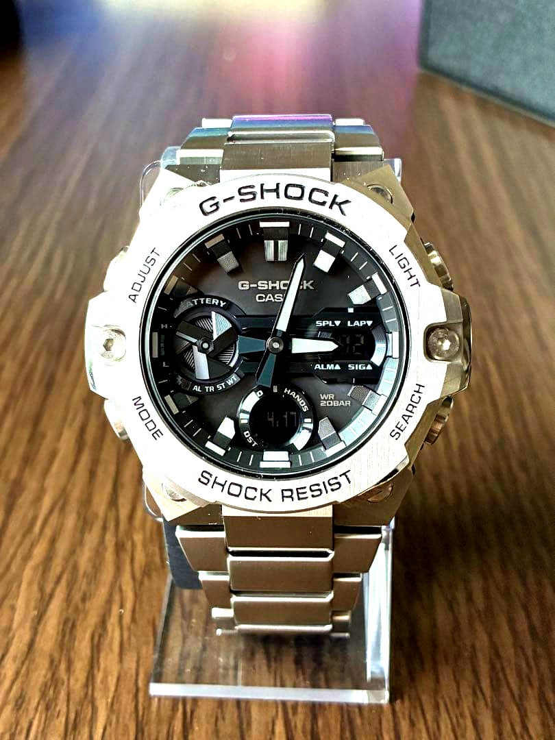 Casio G-Shock G-Steel GST-B400D-1AJF Bluetooth Solar Radio Wave men's watch with stainless steel bracelet