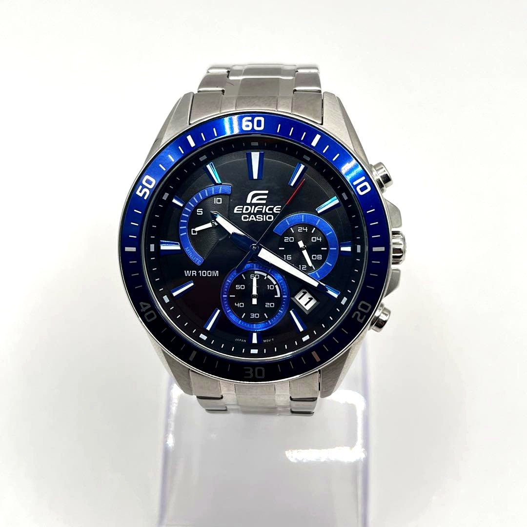 Casio Edifice Chronograph Watch Model 5490 with Blue Dial