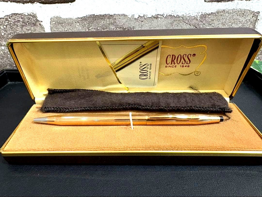 Cross Classic Century 18KT gold filled ballpoint pen with gold tone finish and included protective case