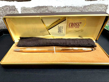 Cross Classic Century 18KT gold filled ballpoint pen with gold tone finish and included protective case