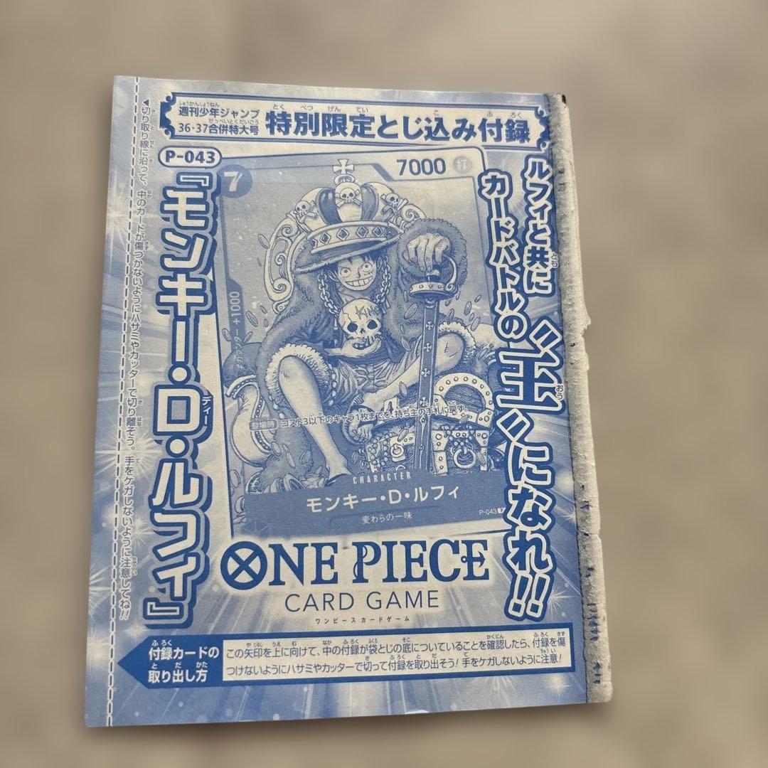 One Piece Card Game Monkey D. Luffy P-043 collectible card Japan import