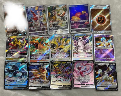 Pokémon trading cards including Latias AR, Palkia VSTAR RRR, Charizard VSTAR RRR, Regigigas VSTAR and Giratina VSTAR