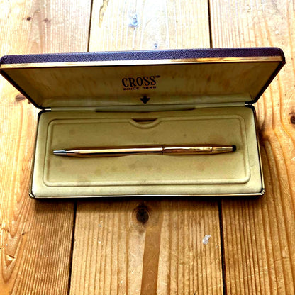 Cross Gold Metal Ballpoint Pen with Case